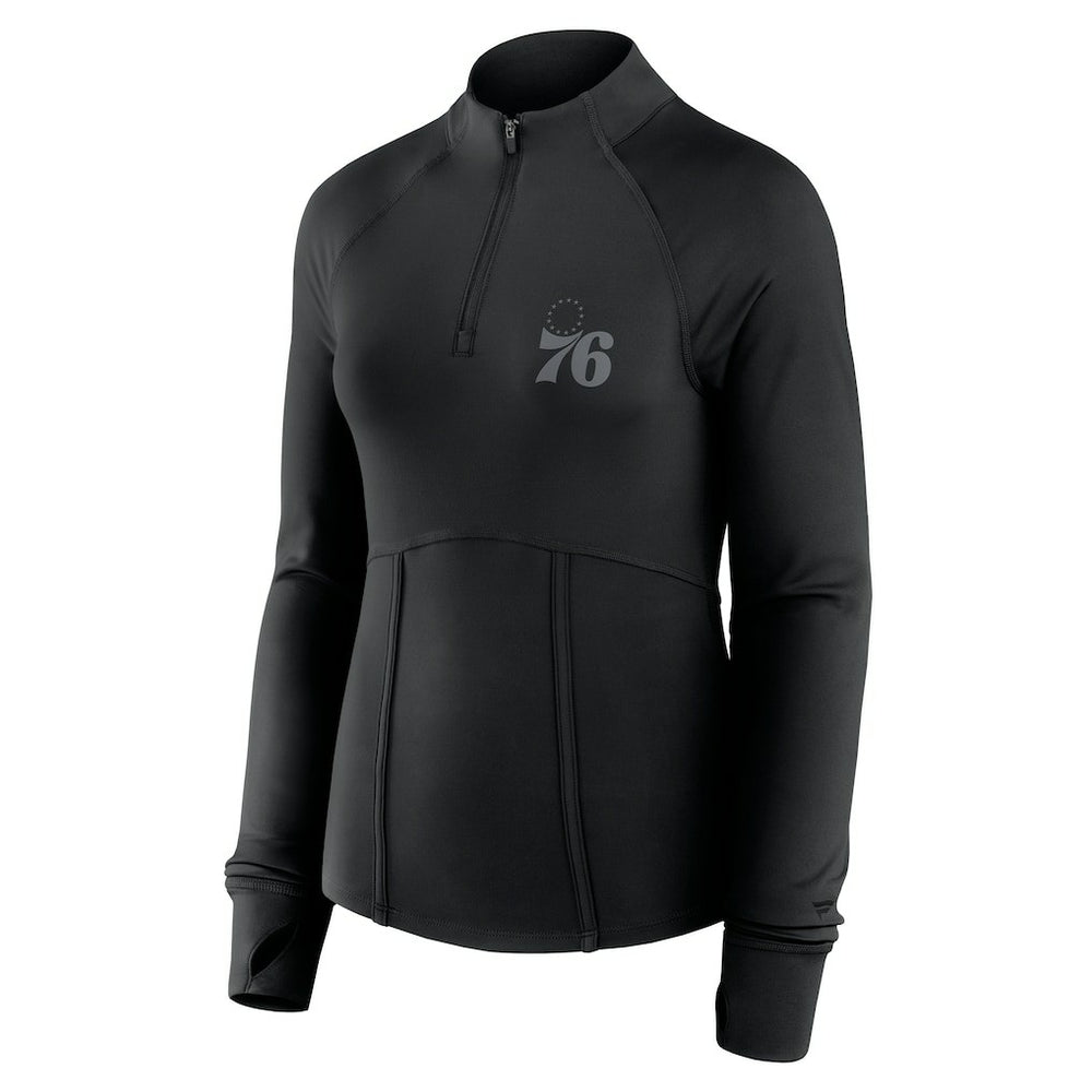 NBA Philadelphia 76ers Women's Elements Match Raglan Quarter-Zip Top