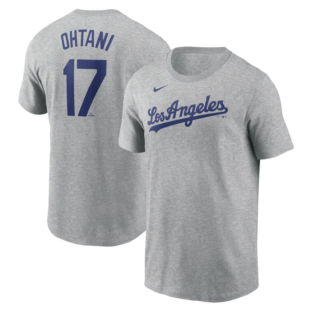 MLB Shohei Ohtani Los Angeles Dodgers Nike 2024 Fuse Name & Number T-Shirt – Gray