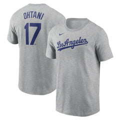 MLB Shohei Ohtani Los Angeles Dodgers Nike 2024 Fuse Name & Number T-Shirt – Gray