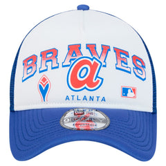 MLB Atlanta Braves New Era Retro Wordmark 9FORTY A-Frame Trucker Adjustable Hat