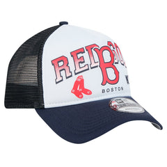 MLB Boston Red Sox New Era Retro Wordmark 9FORTY A-Frame Trucker Adjustable Hat