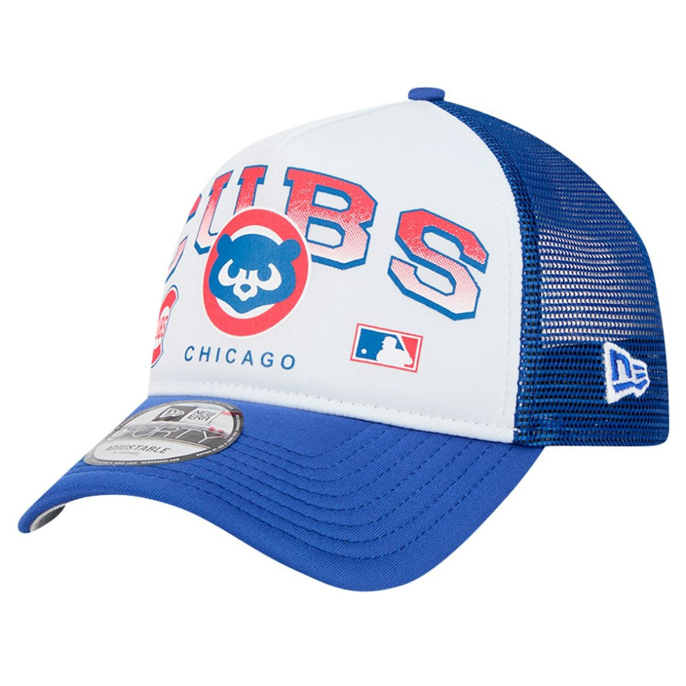 MLB Chicago Cubs New Era Retro Wordmark 9FORTY A-Frame Trucker Adjustable Hat