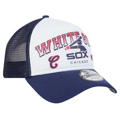 MLB Chicago White Sox New Era Retro Wordmark 9FORTY A-Frame Trucker Adjustable Hat