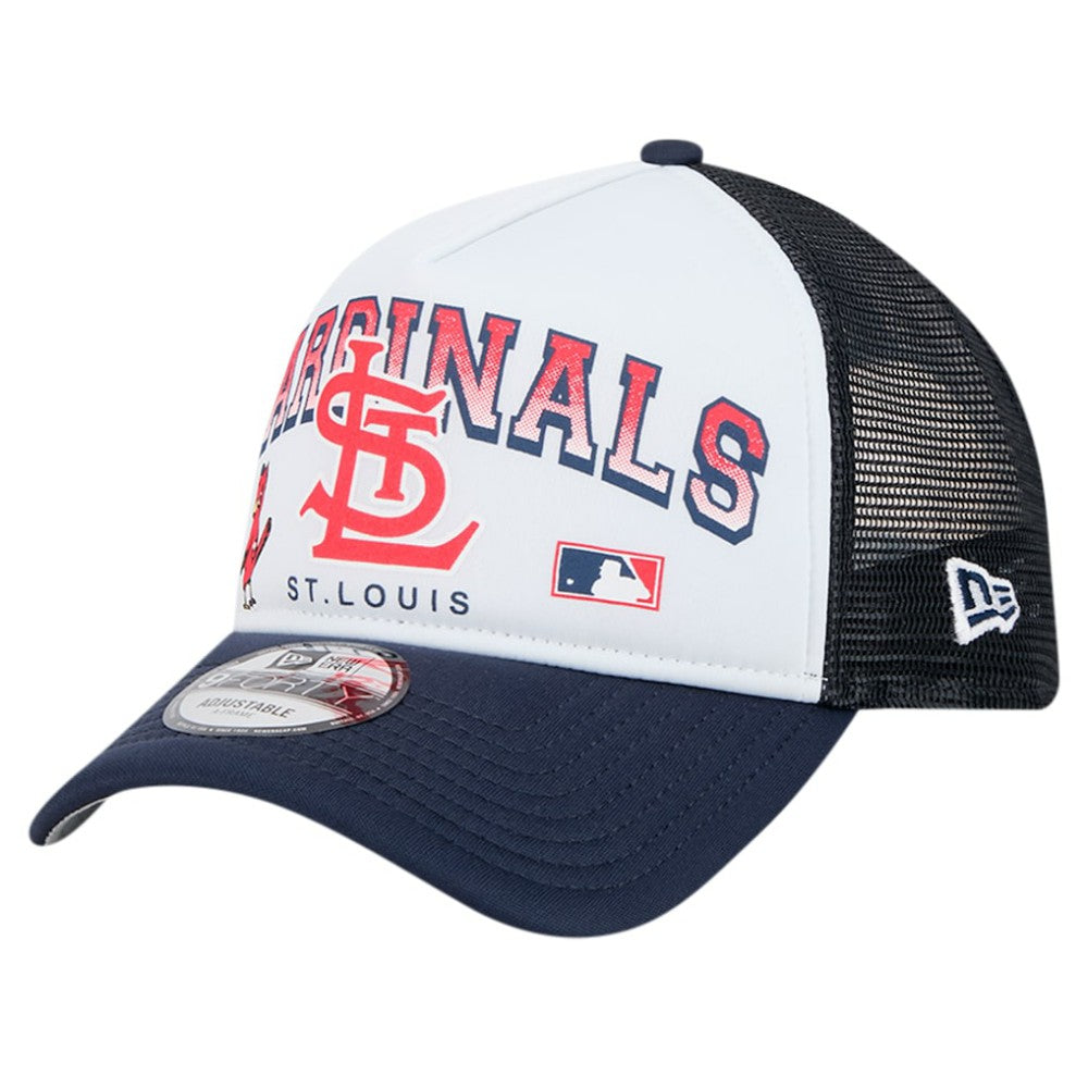 MLB St. Louis Cardinals New Era Retro Wordmark 9FORTY A-Frame Trucker Adjustable Hat