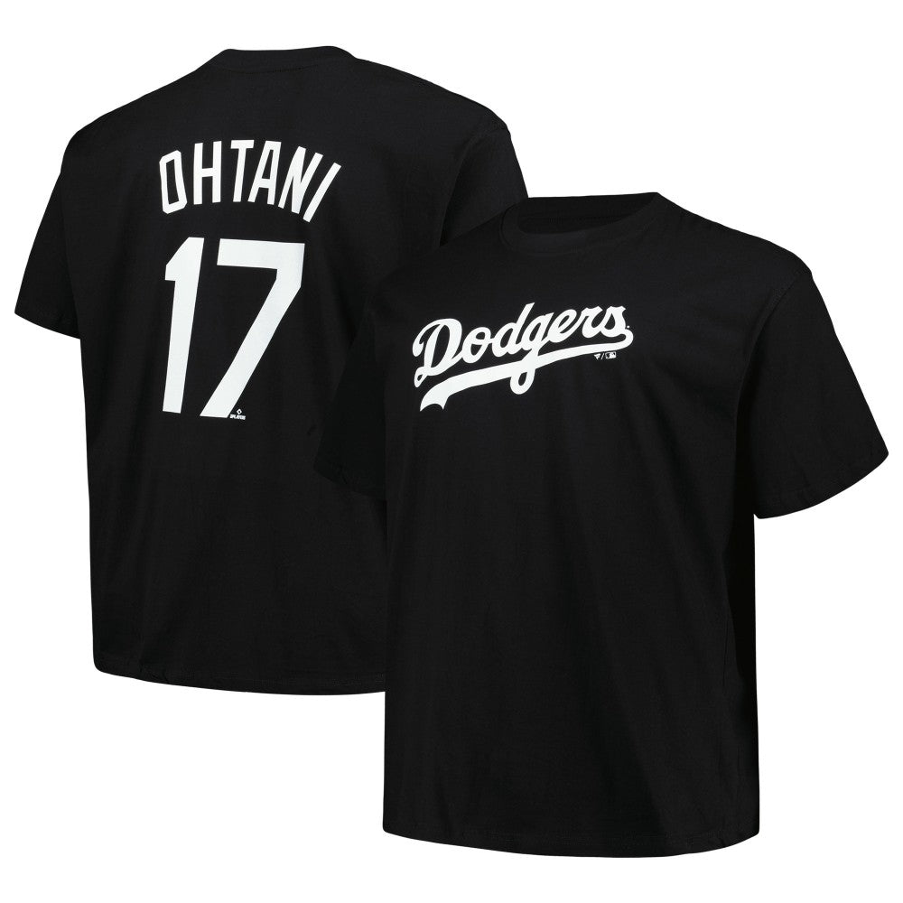 MLB Shohei Ohtani Los Angeles Dodgers Profile Big & Tall Name & Number T-Shirt