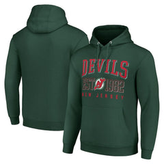 NHL Green New Jersey Devils Starter Retro Graphic Pullover Hoodie