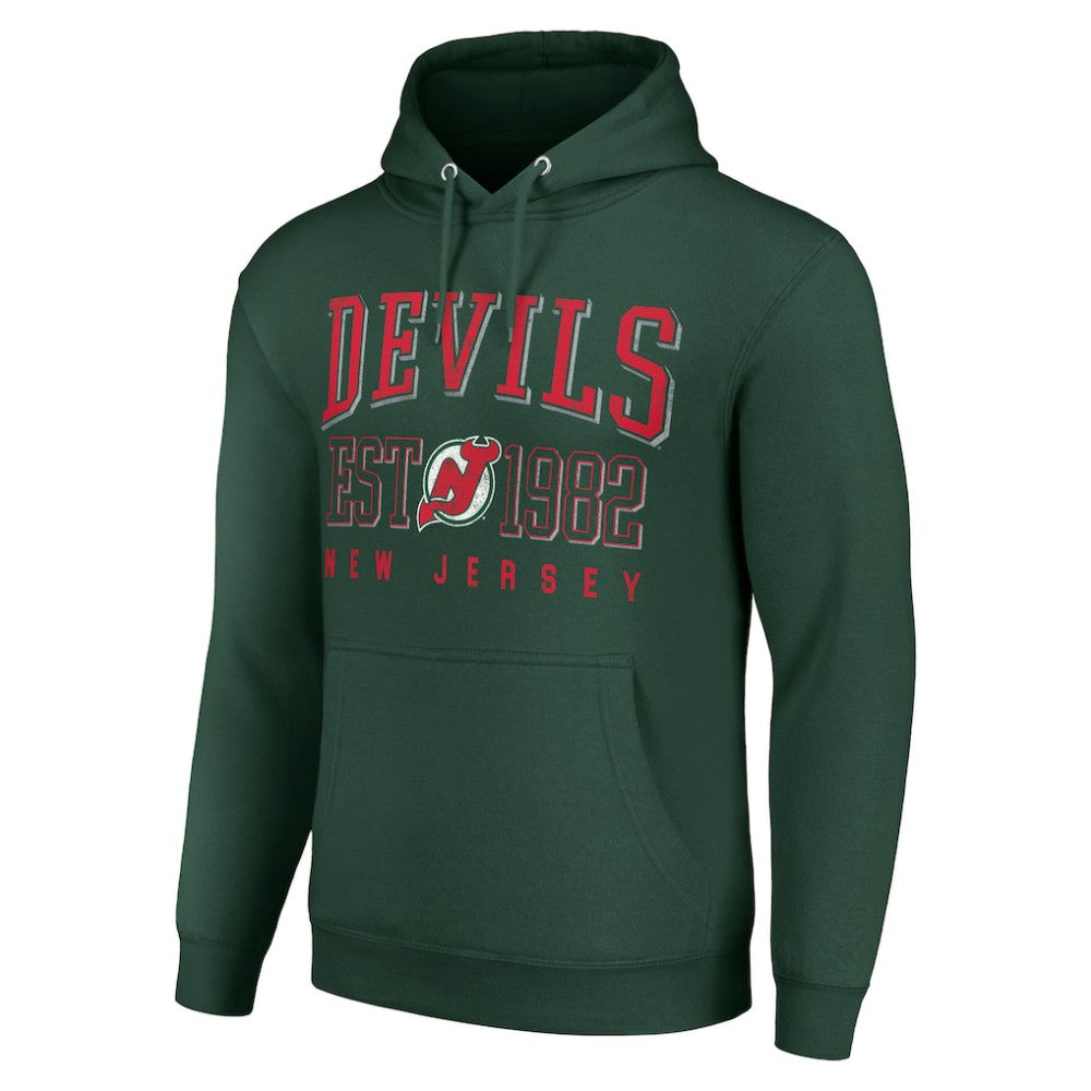 NHL Green New Jersey Devils Starter Retro Graphic Pullover Hoodie