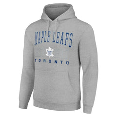 NHL Heather Gray Toronto Maple Leafs Starter Retro Graphic Pullover Hoodie