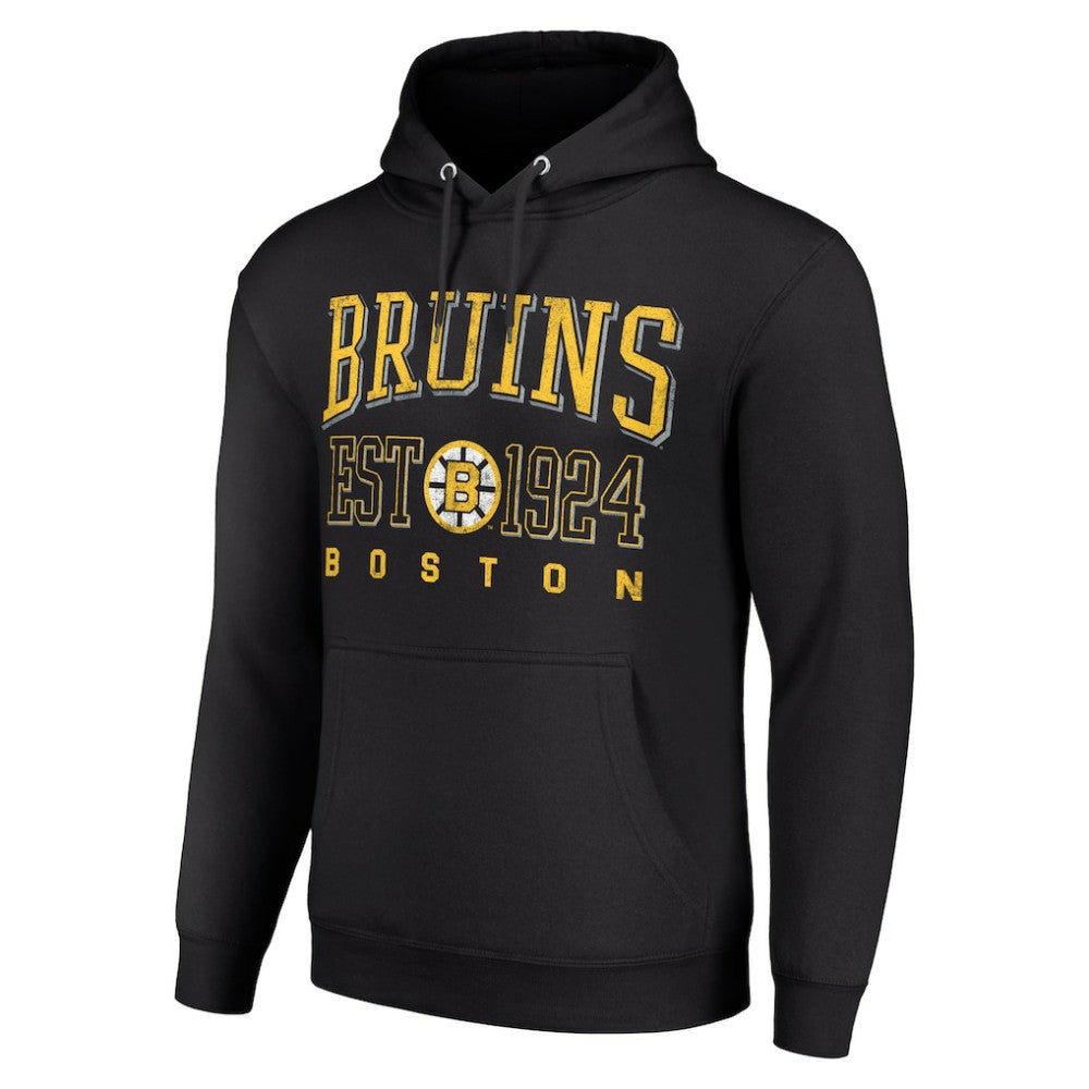 NHL Black Boston Bruins Starter Retro Graphic Pullover Hoodie