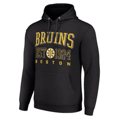 NHL Black Boston Bruins Starter Retro Graphic Pullover Hoodie