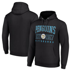 NHL Black Pittsburgh Penguins Starter Retro Graphic Pullover Hoodie