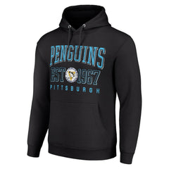 NHL Black Pittsburgh Penguins Starter Retro Graphic Pullover Hoodie