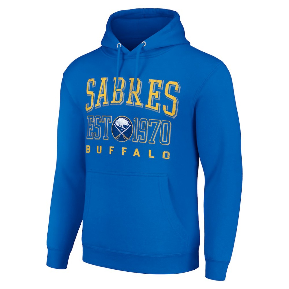 NHL Royal Buffalo Sabres Starter Retro Graphic Pullover Hoodie