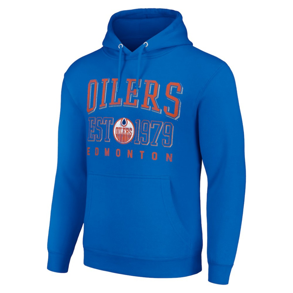 NHL Royal Edmonton Oilers Starter Retro Graphic Pullover Hoodie