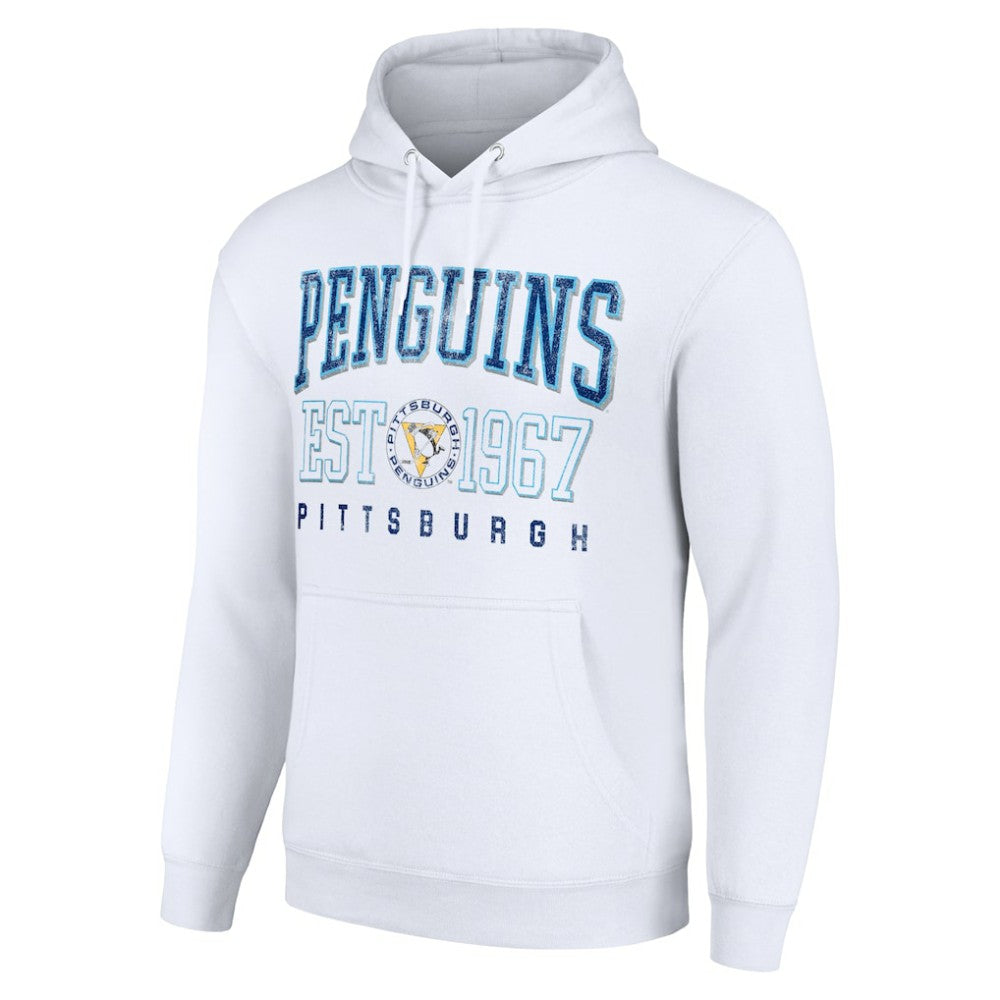 NHL White Pittsburgh Penguins Starter Retro Graphic Pullover Hoodie