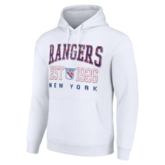 NHL White New York Rangers Starter Retro Graphic Pullover Hoodie