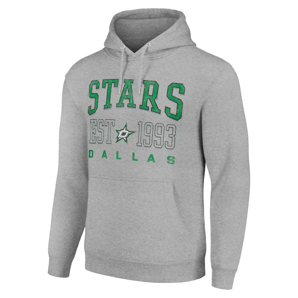 NHL Heather Gray Dallas Stars Starter Graphic Pullover Hoodie