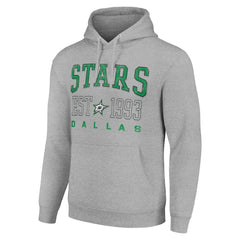NHL Heather Gray Dallas Stars Starter Graphic Pullover Hoodie