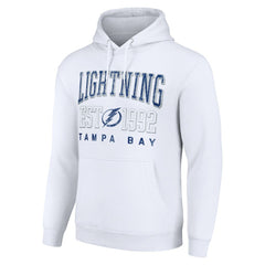 NHL White Tampa Bay Lightning Starter Graphic Pullover Hoodie