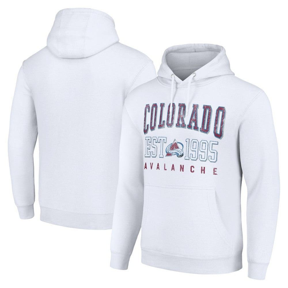 NHL White Colorado Avalanche Starter Graphic Pullover Hoodie