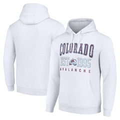 NHL White Colorado Avalanche Starter Graphic Pullover Hoodie
