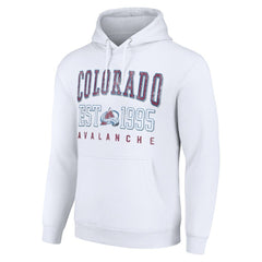 NHL White Colorado Avalanche Starter Graphic Pullover Hoodie