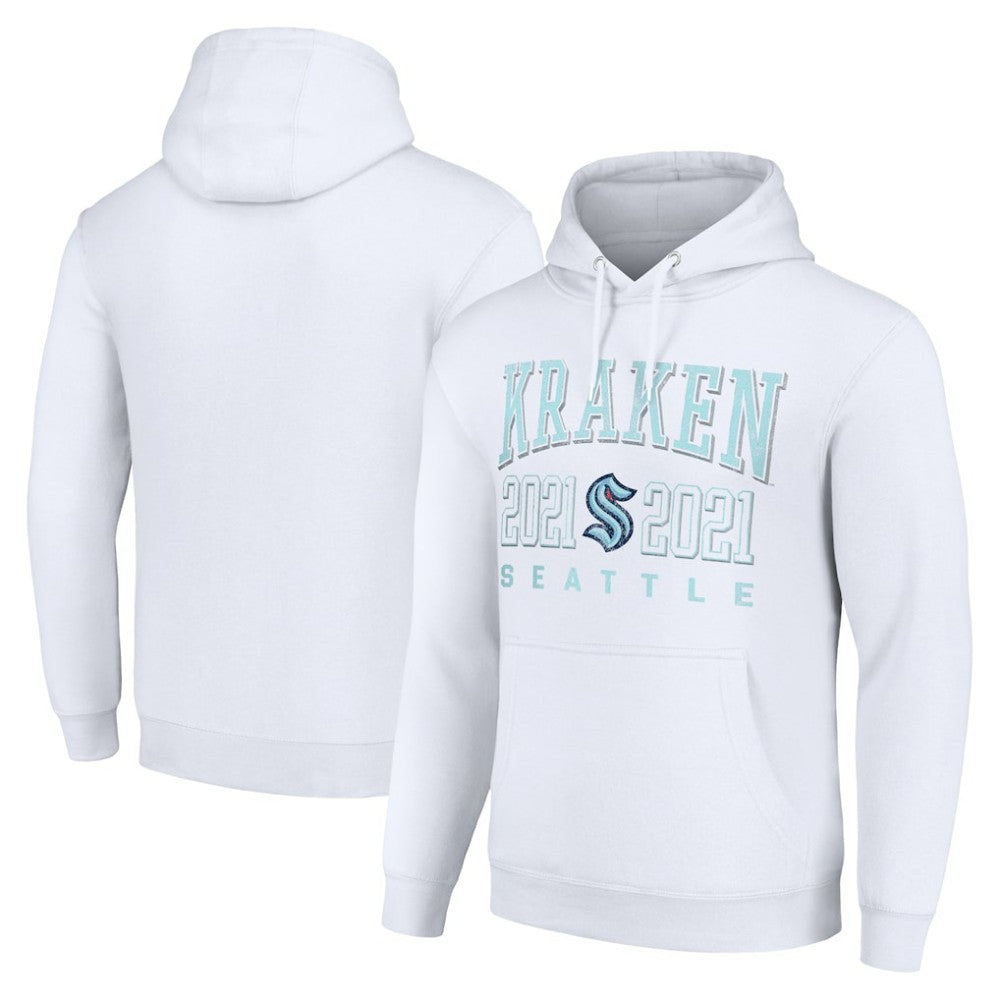 NHL White Seattle Kraken Starter Graphic Pullover Hoodie