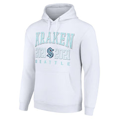 NHL White Seattle Kraken Starter Graphic Pullover Hoodie