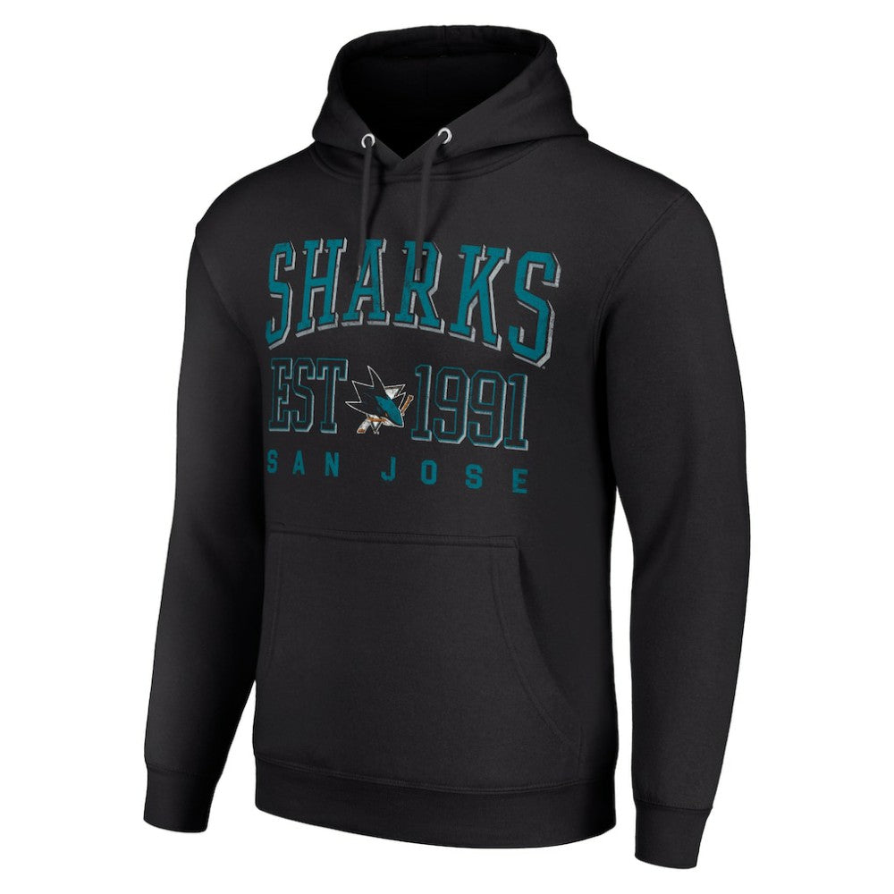 NHL Black San Jose Sharks Starter Graphic Pullover Hoodie