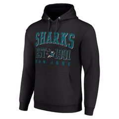 NHL Black San Jose Sharks Starter Graphic Pullover Hoodie