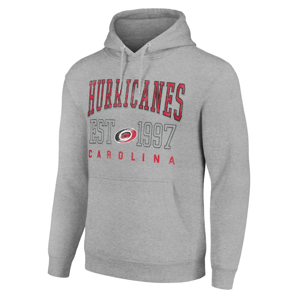 NHL Heather Gray Carolina Hurricanes Starter Graphic Pullover Hoodie