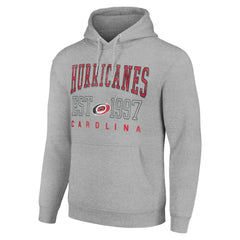 NHL Heather Gray Carolina Hurricanes Starter Graphic Pullover Hoodie