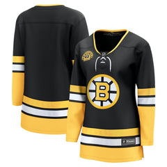 NHL Black Boston Bruins Fanatics Women's Alternate 100th Anniversary Breakaway Jersey