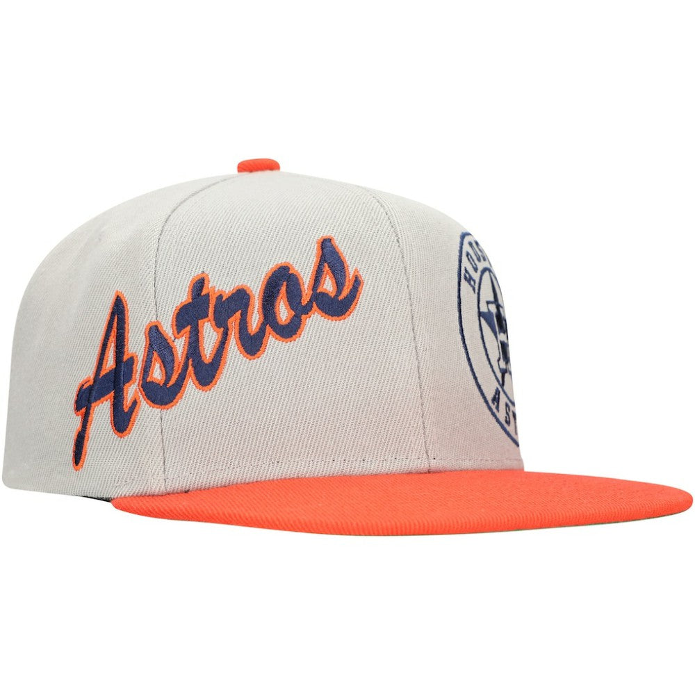 MLB Houston Astros Mitchell & Ness Knock Out Panel Snapback Hat