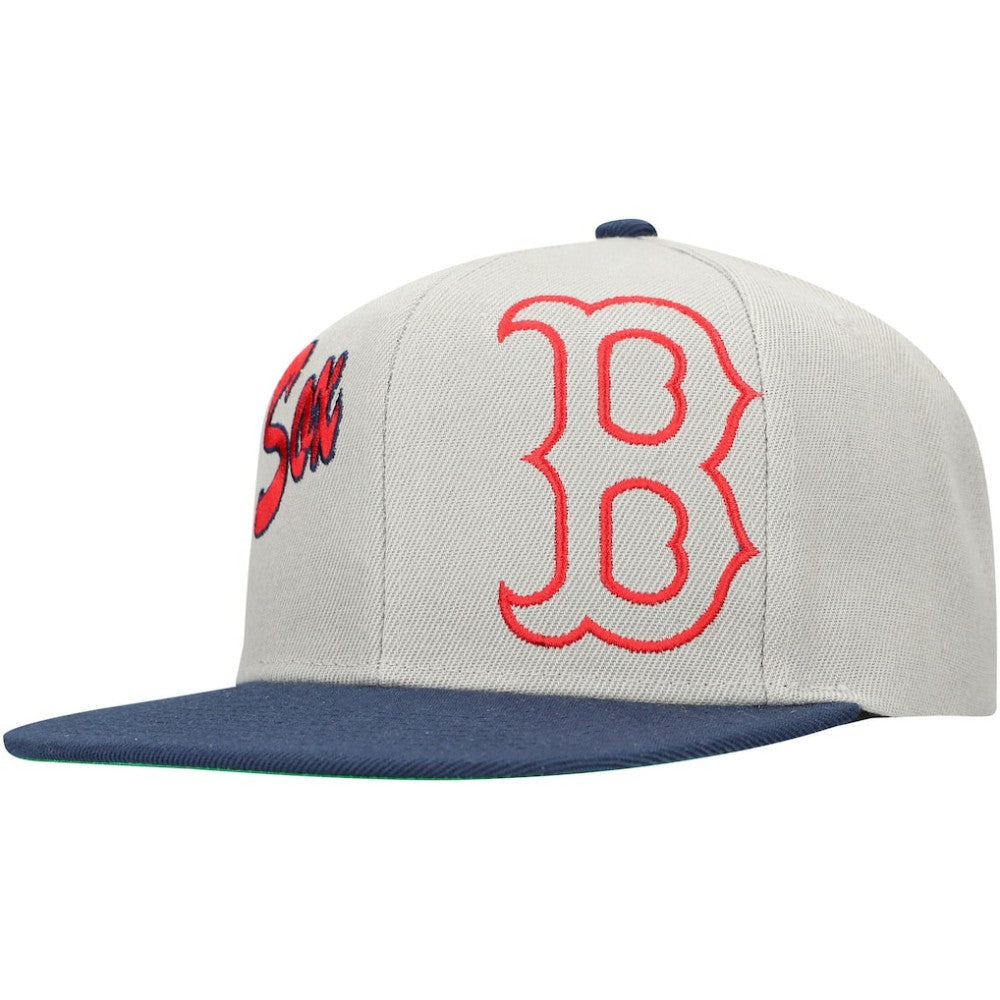 MLB Boston Red Sox Mitchell & Ness Knock Out Panel Snapback Hat