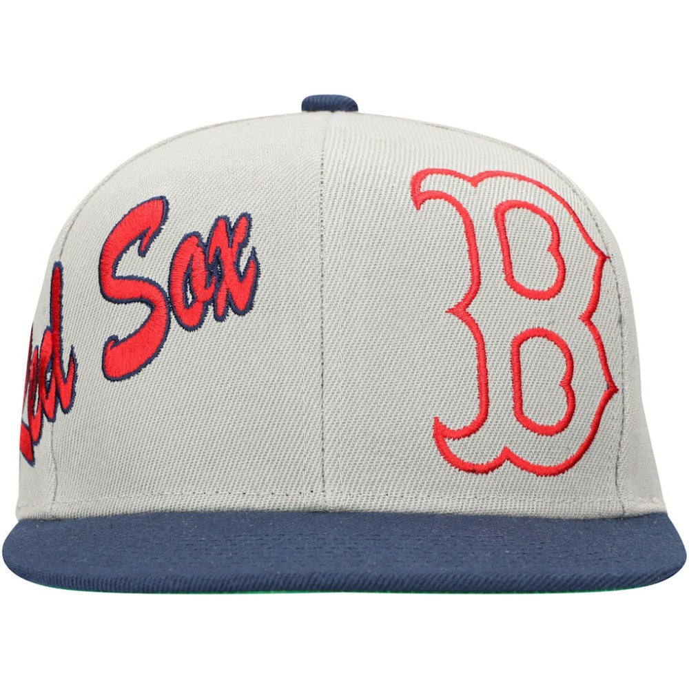 MLB Boston Red Sox Mitchell & Ness Knock Out Panel Snapback Hat