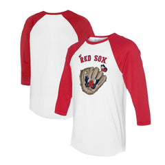 MLB Boston Red Sox Tiny Turnip Unisex Butterfly Glove 3/4-Sleeve Raglan T-Shirt