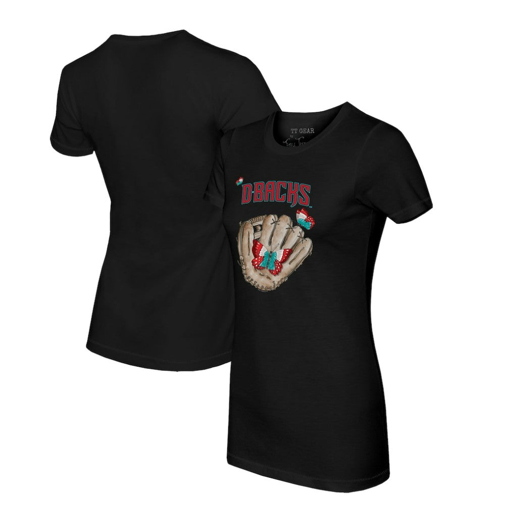 MLB Arizona Diamondbacks Tiny Turnip Women's Butterfly Glove T-Shirt