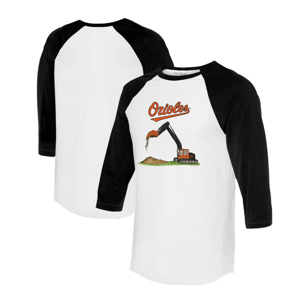 MLB Baltimore Orioles Tiny Turnip Unisex Excavator 3/4-Sleeve Raglan T-Shirt
