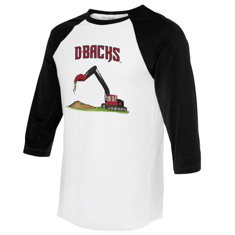 MLB Arizona Diamondbacks Tiny Turnip Unisex Excavator 3/4-Sleeve Raglan T-Shirt