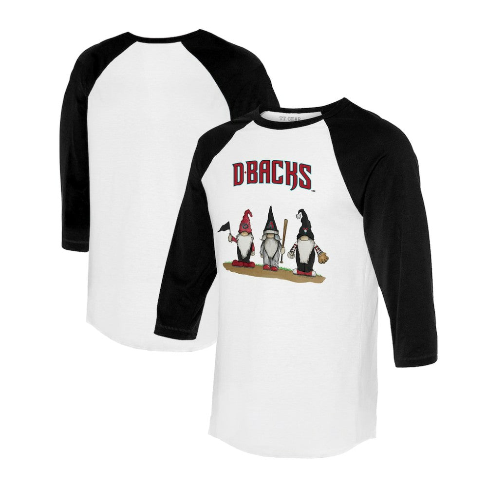 MLB Arizona Diamondbacks Tiny Turnip Unisex Gnomes 3/4-Sleeve Raglan T-Shirt