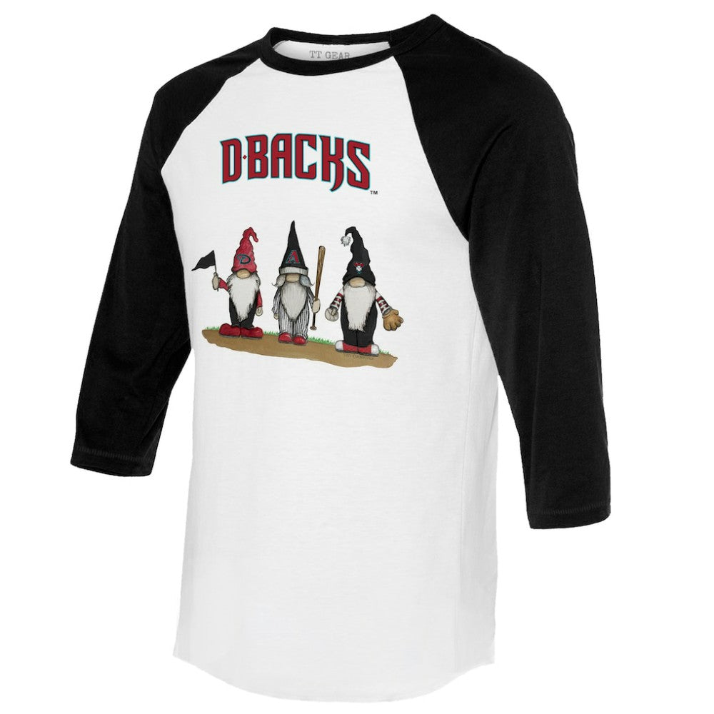 MLB Arizona Diamondbacks Tiny Turnip Unisex Gnomes 3/4-Sleeve Raglan T-Shirt