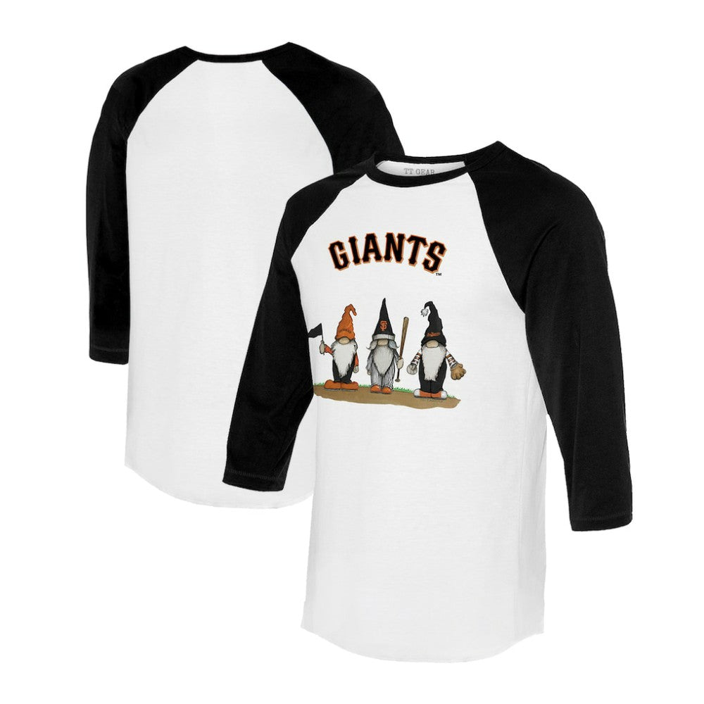 MLB San Francisco Giants Tiny Turnip Unisex Gnomes 3/4-Sleeve Raglan T-Shirt