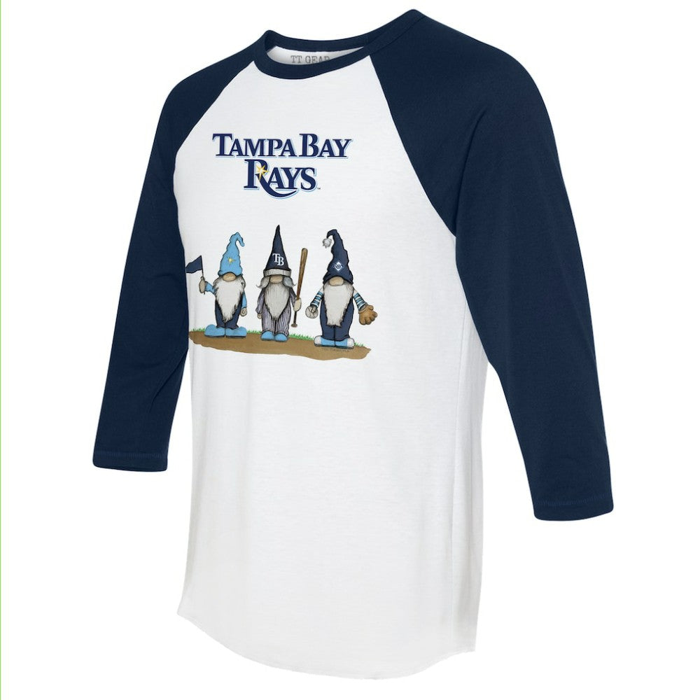 MLB Tampa Bay Rays Tiny Turnip Unisex Gnomes 3/4-Sleeve Raglan T-Shirt