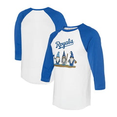 MLB Kansas City Royals Tiny Turnip Unisex Gnomes 3/4-Sleeve Raglan T-Shirt