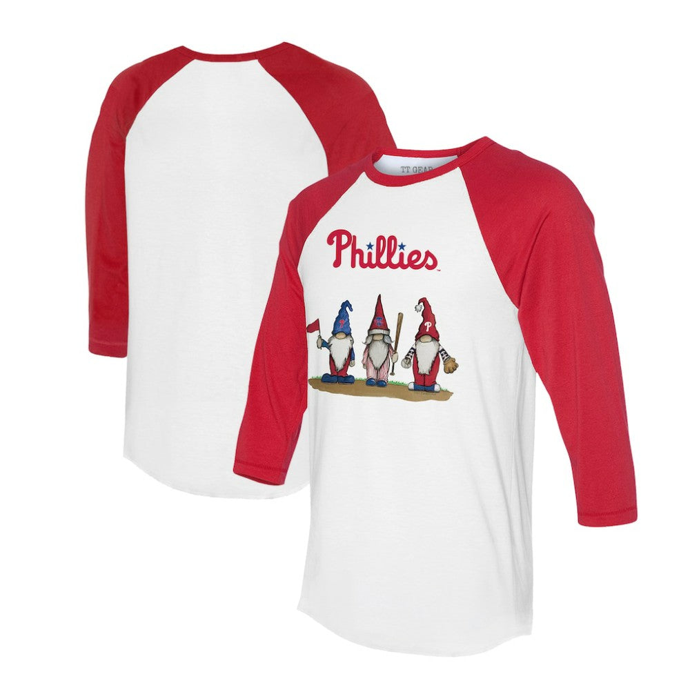 MLB Philadelphia Phillies Tiny Turnip Unisex Gnomes 3/4-Sleeve Raglan T-Shirt