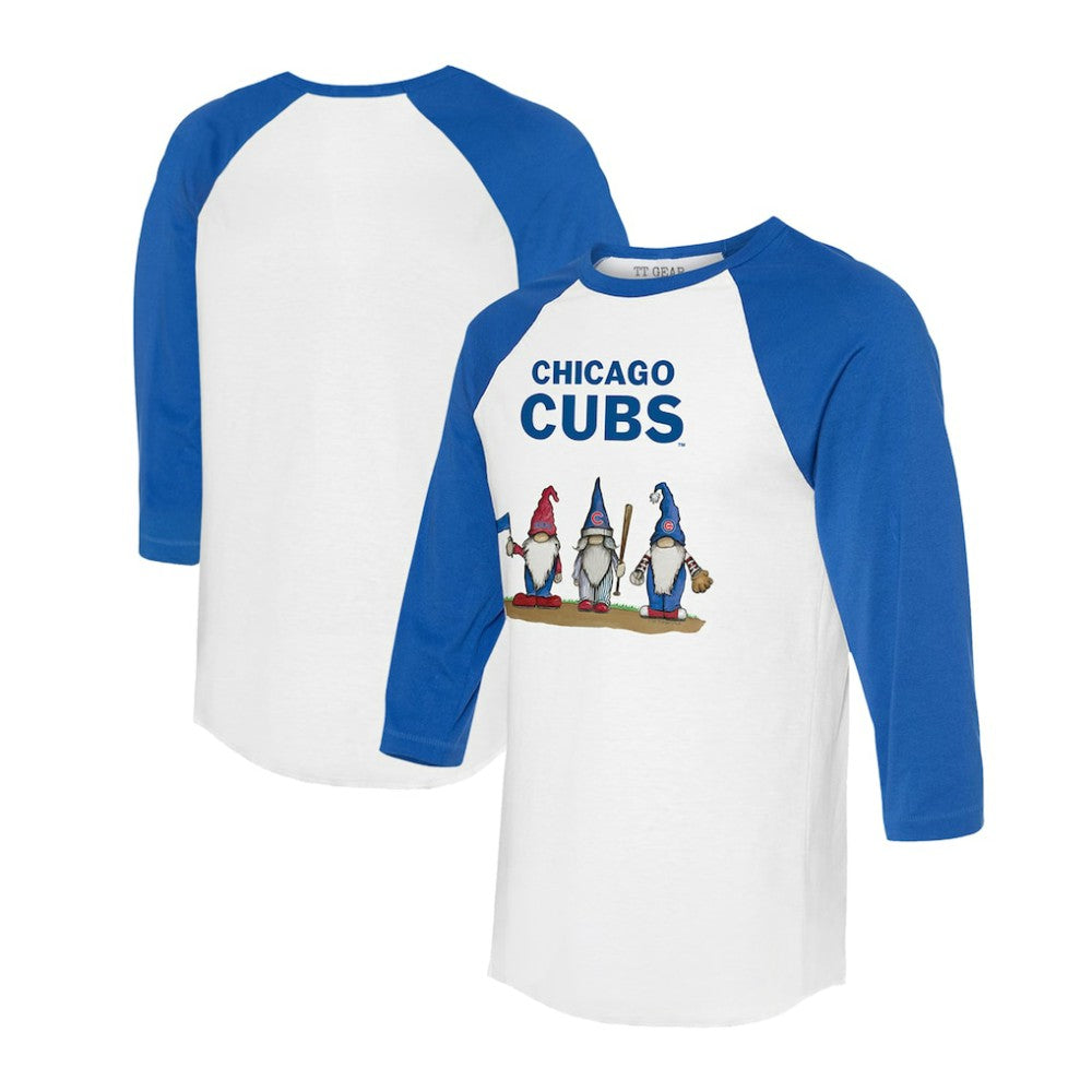 MLB Chicago Cubs Tiny Turnip Unisex Gnomes 3/4-Sleeve Raglan T-Shirt