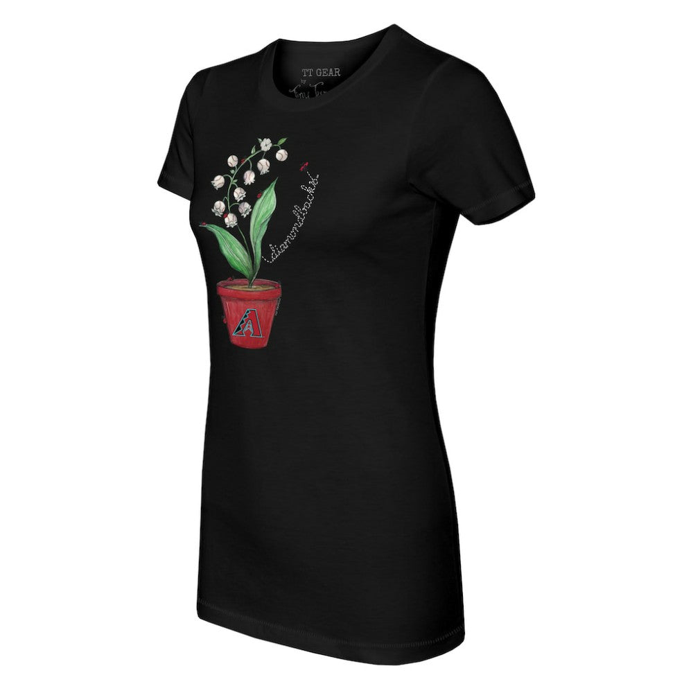 MLB Arizona Diamondbacks Tiny Turnip Women's Lilies & Ladybugs T-Shirt