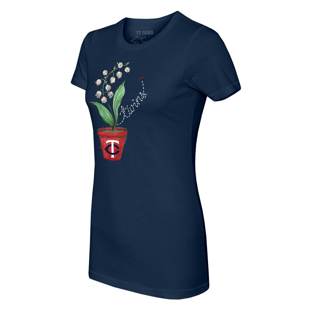 MLB Minnesota Twins Tiny Turnip Women's Lilies & Ladybugs T-Shirt