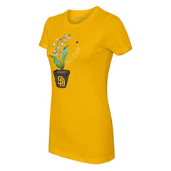 MLB San Diego Padres Tiny Turnip Women's Lilies & Ladybugs T-Shirt